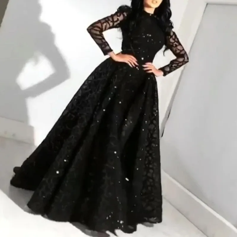 

Party Dress 2021 New European and American Women's Independent Single Product Long-sleeved Gold Dress