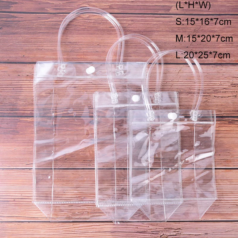 

3Sizes Women Clear Handbags Simple Style Light Travel Handbags Bath Make up Bags Wateproof Transparent Handbag Shelter Belt