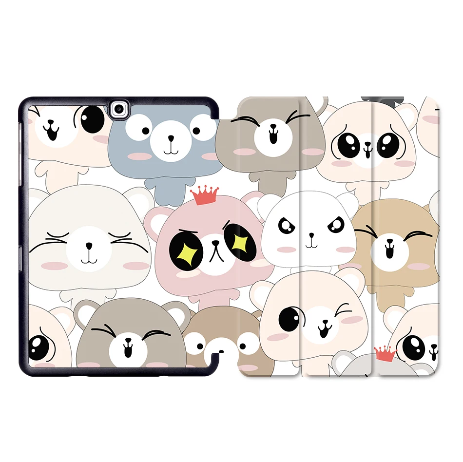 MTT из искусственной кожи чехол для samsung Galaxy Tab A 9,7 ''T550 T555 SM-P550 SM-P555 откидная подставка умный чехол мультяшный чехол для планшета Funda - Цвет: SS06