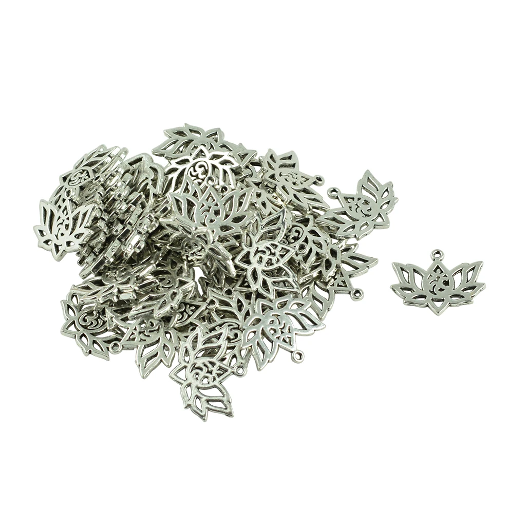 Подвеска с цветами лотоса OM Ом символ йоги 50 шт. | Украшения и аксессуары