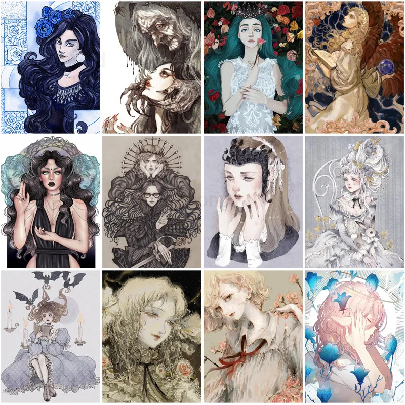 

Anime Figure 5D Diamond Painting Diy Cartoon Anime Pretty Girl Diamond Embroidery Rhinestone Cross Stitch Kit Handmade Gift