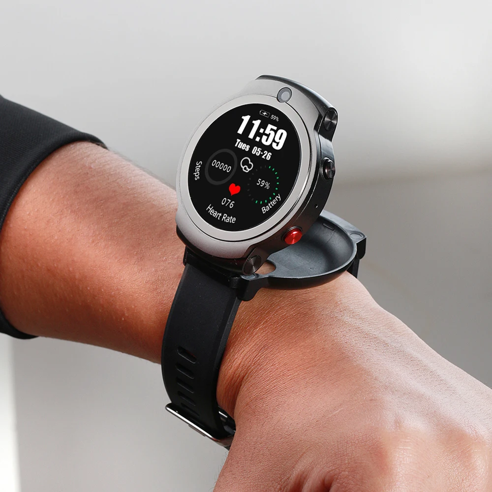 Умные часы с SIM-картой аккумулятор 1280 мАч двойная камера вращение на 360 градусов