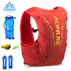 Рюкзак AONIJIE C962 12 л с гидратацией, улучшенная кожаная сумка, жилет с мягким водным пузырьком, колба для пеших прогулок, бега, марафона