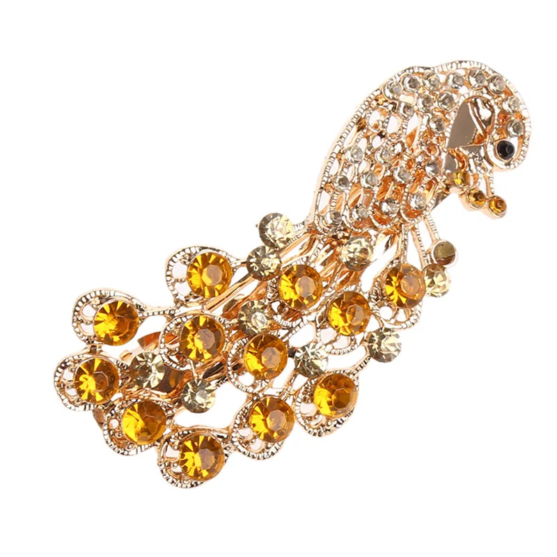 Заколка для волос с павлиньими стразами в стиле ретро заколка волос|hair clip|retro hair