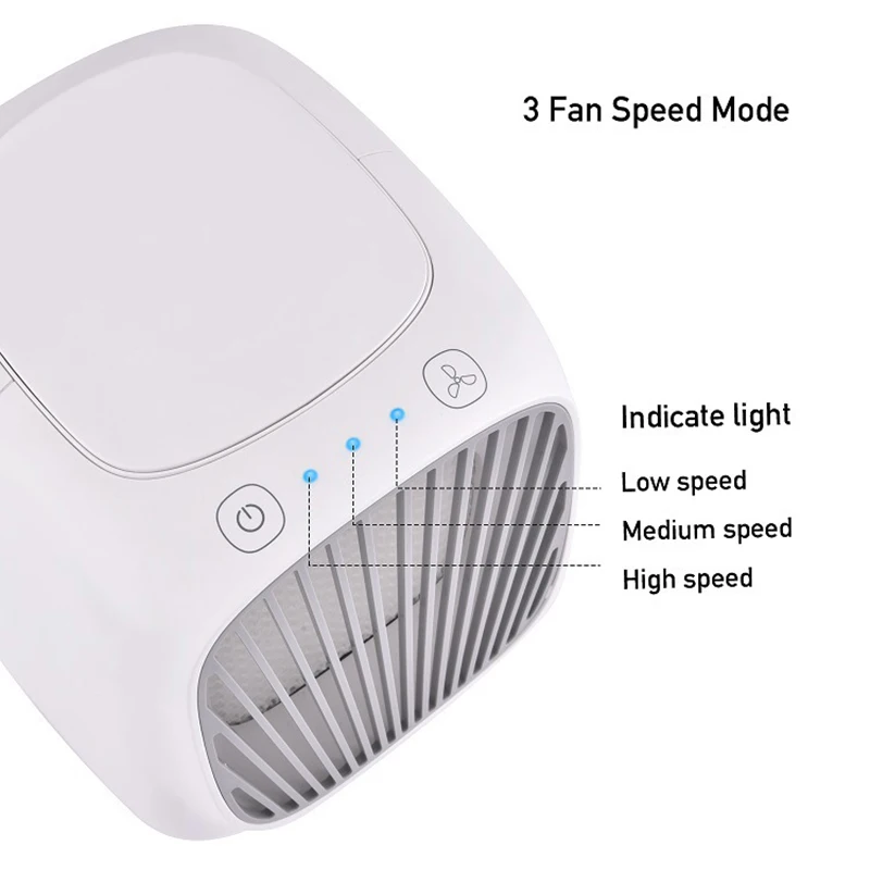 

200ml 3 Speed Adjustable Handheld Fan Air Conditioning Family Office Big Wind Fan Portable Air Humidifier Household Accessories