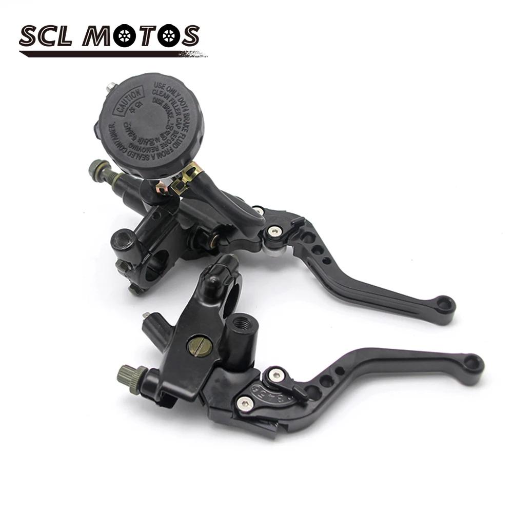 

SCL MOTOS New Motorcycle 7/8" 22mm Black Brake Clutch Levers Master Cylinder Reservoir Handle Lever For Honda Kawasaki Yamaha