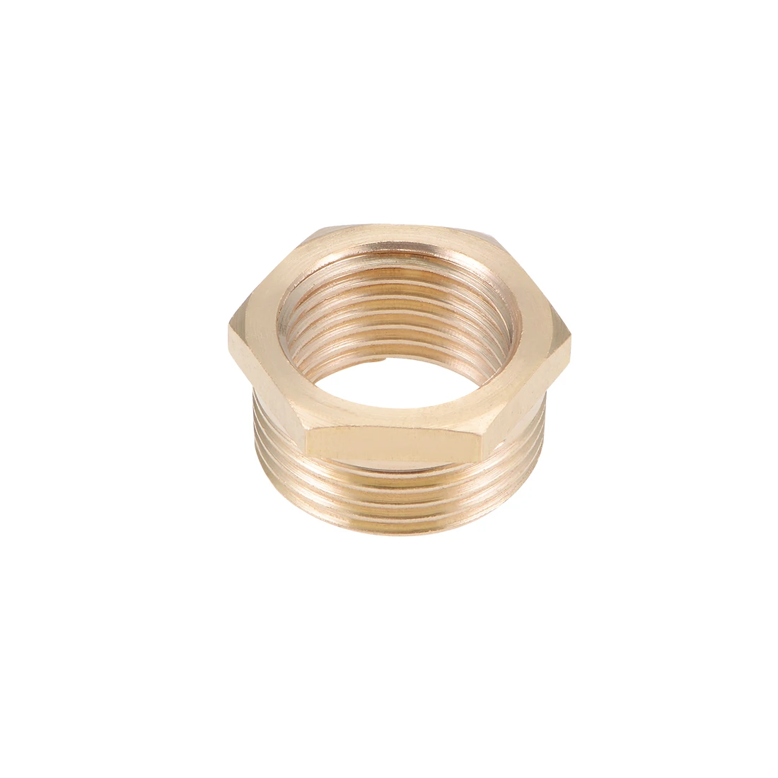 

uxcell Brass Threaded Pipe Fitting G3/4 Male x G1/2 Female Hex Bushing Adapter Connector 5Pcs