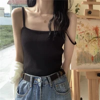 camisole women wear crop tops trendy spring summer white with knitted bottoming shirt beautiful back top bustier bustier top