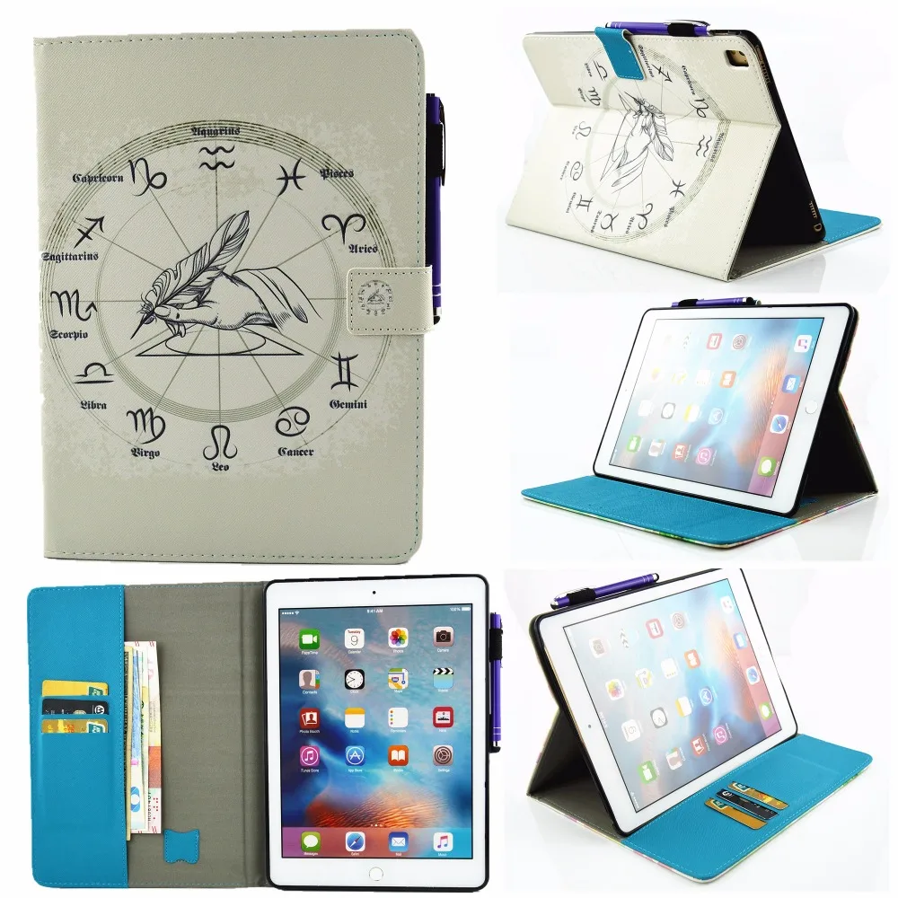 Чехол для Ipad pro 9 7 милые очки рисования чехол-книжка из искусственной кожи с