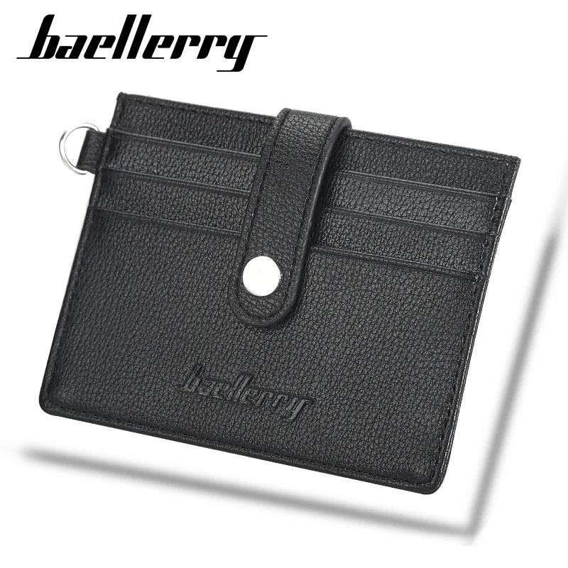 Baellerry, новинка, тонкие мужские кошельки из искусственной кожи, дизайнерские маленькие кошельки, мужской кошелек на застежке, Ретро кошелек, держатель для карт, мини держатели, Carteira