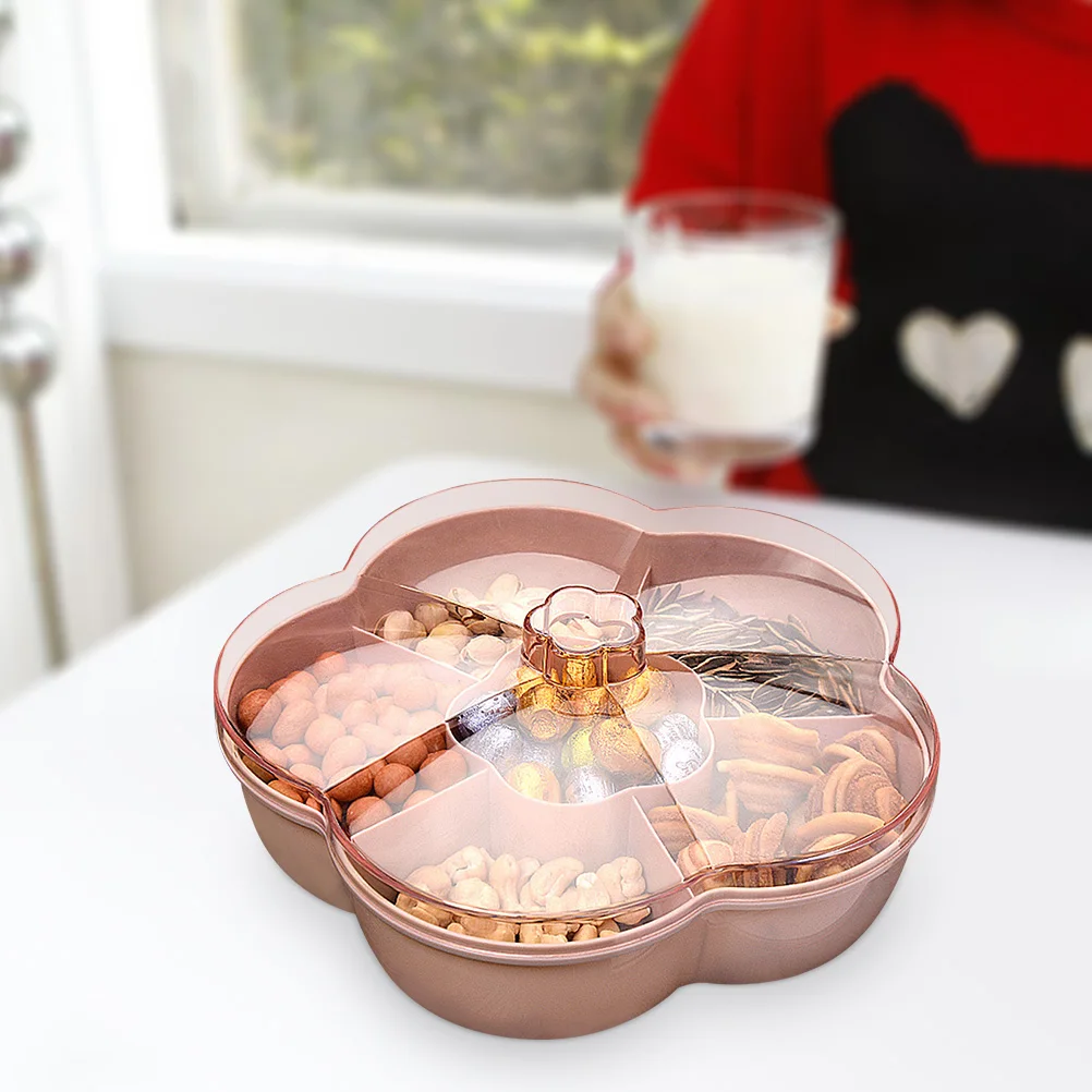 

Tier Colorful Flower Shape Candy Storage Box Fruit Nuts Tray Bowl Snacks Organizer Box for Food Container Storage Bins
