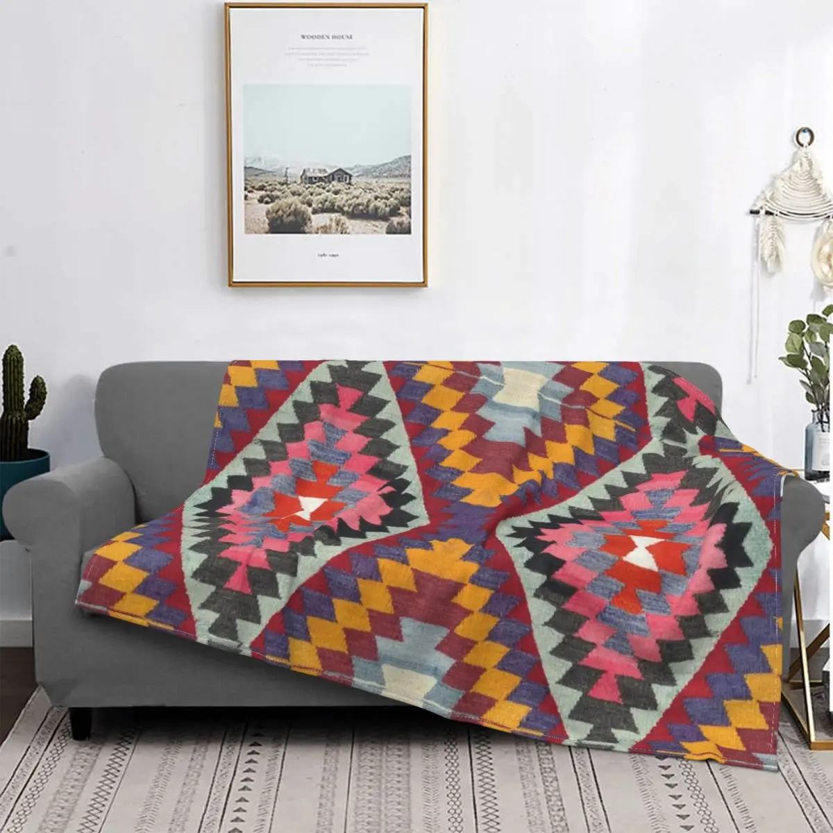Турецкий стиль бохо хиппи геометрические плюшевые теплые мягкие фланелевые