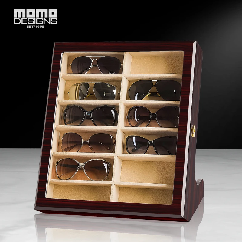 Ящик для хранения 12 солнцезащитных очков роскошный деревянный чехол коллекции