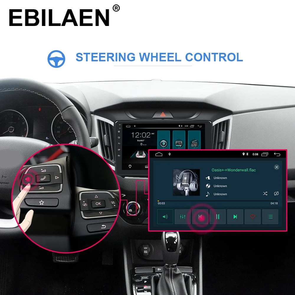 Автомобильный мультимедийный плеер на Android 9 0 для Hyundai Creta IX25 2014 2019 1Din авторадио GPS