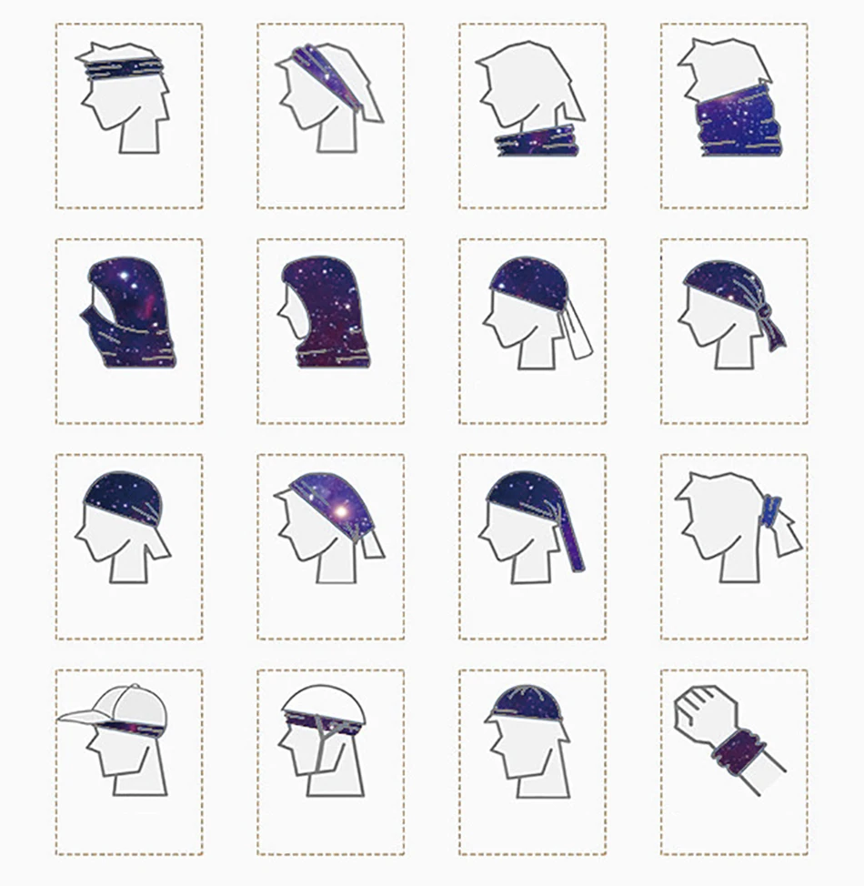 

Children's Novelty Multi-color Ear mask Seamless Bandanas Headwear Scarf Magic Headband Face Mask Wrap Bicycle Headscarf Frauen