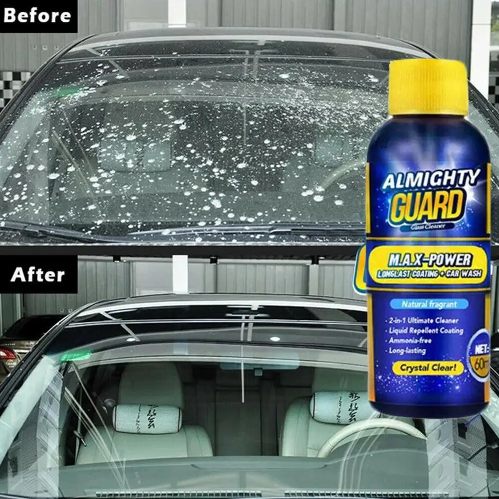 

60ml Almighty Guard Glass Cleaner Multipurpose Glass Stain Remover For Car GlassCleaner Window Cleaning Maintenance