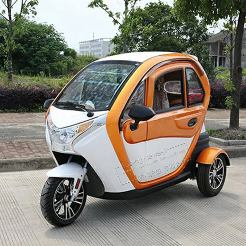 Bestellen 3 Rad Motorrad Auto Passagier Trike Ebike E Fahrrad Behinderte Mobilität Roller Bike Elektrische Dreirad Mit Volle Abdeckung