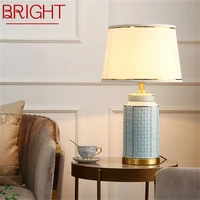 bright brass table lamps ceramic desk light for home living room dining room bedroom office hotel