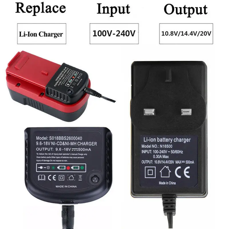 Зарядное устройство для аккумуляторов с вилкой Стандарта Великобритании/США/ЕС