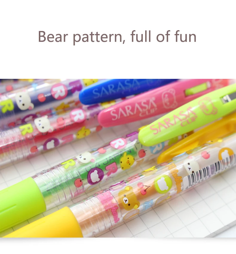 1 шт. японская Зебра Rilakkuma SARASA милый мультфильм 0,4 мм гелевая ручка гладкая цветная нейтральная ручка bullet Journal школьные принадлежности кавайи