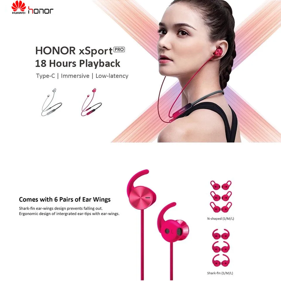 Беспроводные bluetooth наушники Huawei /honor xSport pro AM66 универсальные для android/apple|Наушники и