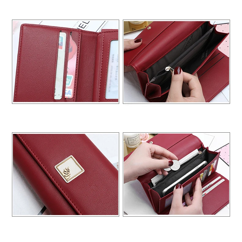 aliwood Brand Luxury Women Wallet High Quality Long Purse Clutch Large Capacity Female Wallets Phone Package Card Holder Cartera