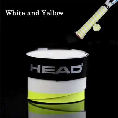 Yellow White 10 шт. налобный нарукавник для тенниса, Напульсник для теннисной ракетки, намотка для теннисной ракетки, намотка для тенниса, фиксатор для гашения, рукоятка для ракетки для бадминтона - Цвет: Yellow White
