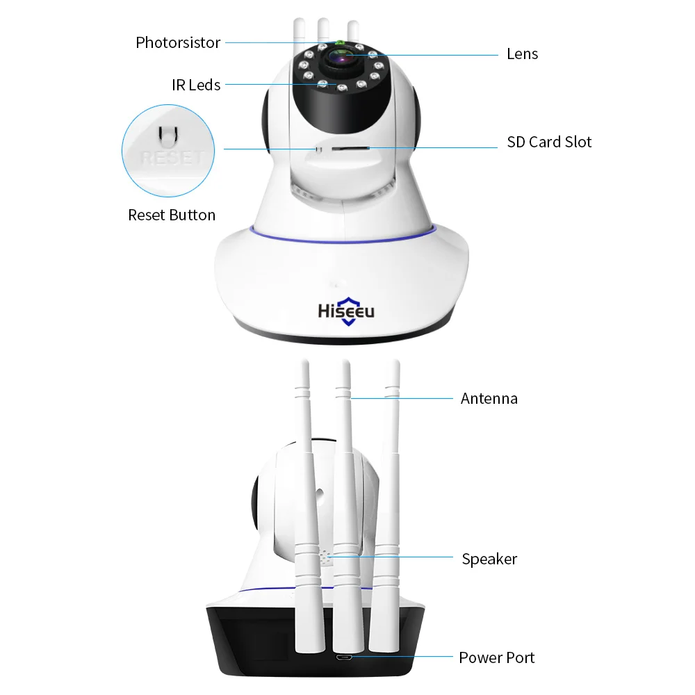 

Hiseeu WIFI IP Camera 2MP 3MP Baby Monitor Home Security Camera 1536P Wireless Two-Way Audio CCTV Video Surveillance Camera