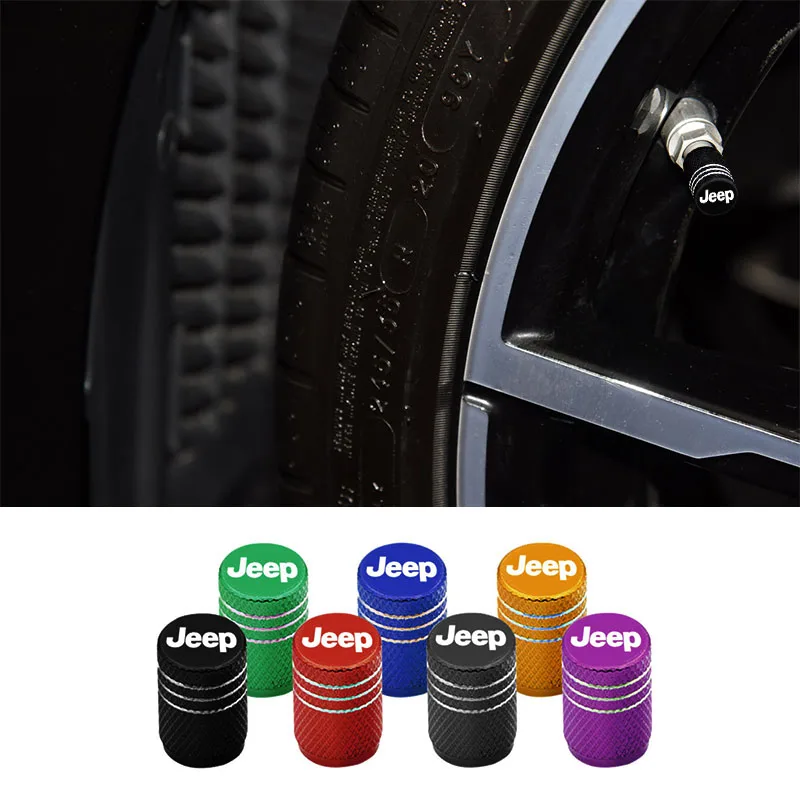 

Car Styling Zinc Alloy Tire Valve Caps Wheel Tires Air Cap Airtight Covers for JEEP Grand Cherokee Commander Renegade Patriot Et