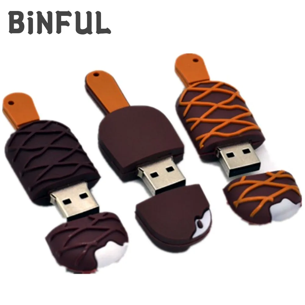 

BiNFUL Ice Cream/Chocolate Pen Drive 2.0 Usb Flash Drive 32G Usb Flash Stick 4G 8G 16G Flash Memory Card 64G 128G 256GB Pendrive