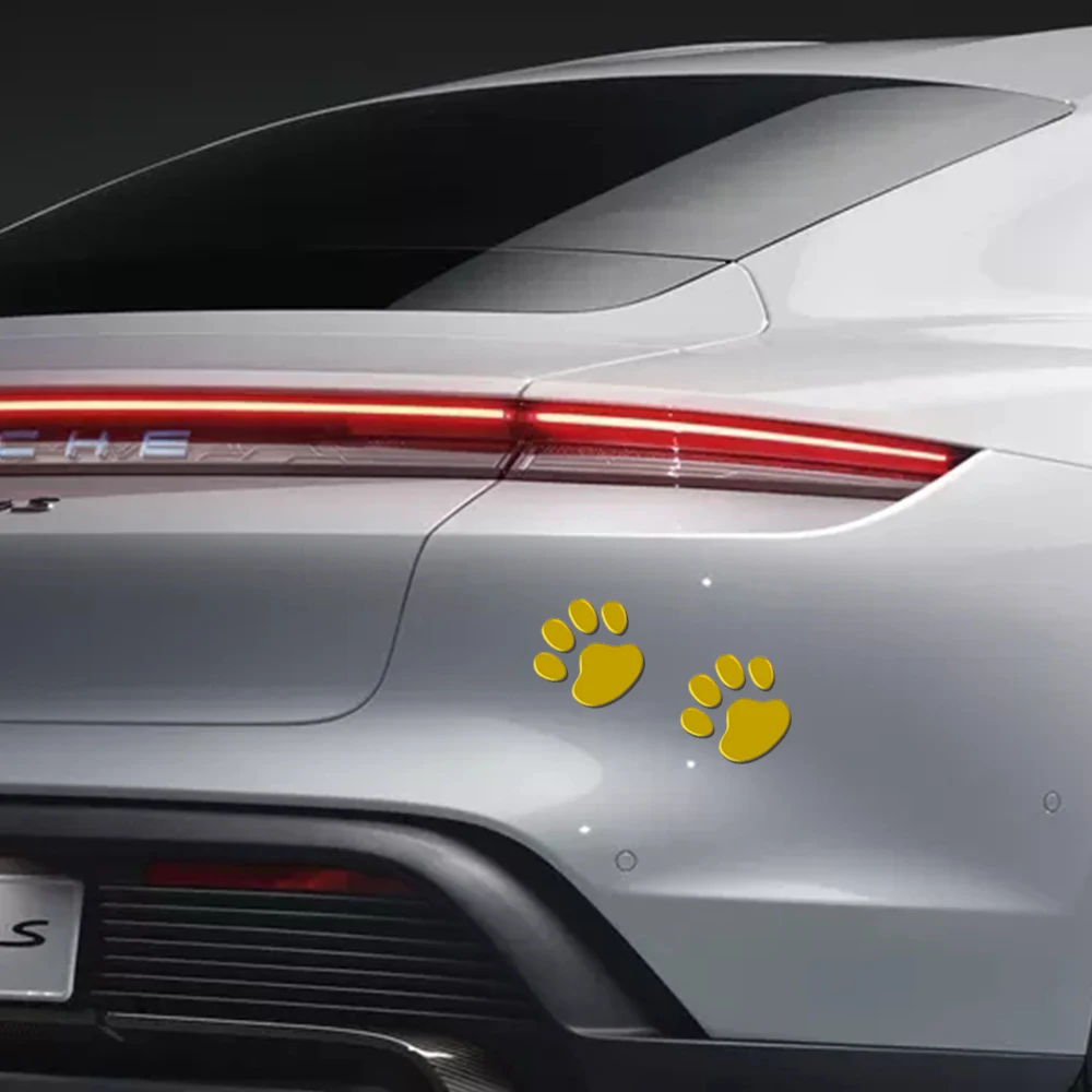 2 шт./компл. крутая наклейка на автомобиль Дизайн лапа 3D животное собака кошка
