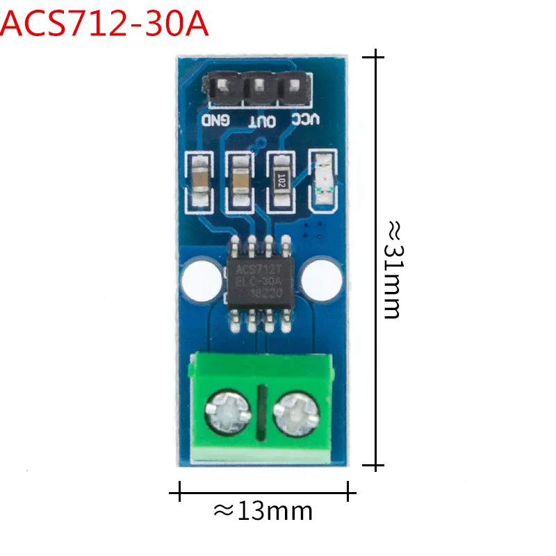 Модуль датчика тока ACS712 ACS712T диапазон 30 А 1 шт. модуль | Электронные компоненты и