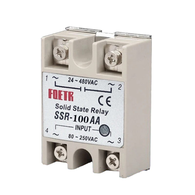 

SSR-100AA SSR-80AA SSR-60AA 60A 80A 100A Solid State Relay Module 80-250V Input AC 24-380V AC Output High Quality