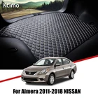Кожаный коврик для багажника автомобиля для Nissan Almera N17 2011-2018 Latio Sunny, Versa Renault Scala, коврик для багажника 2015 2016 2017