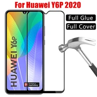 2pcs 9d tempered glass for huawei y6p 2020 y 6p screen protector on huawei y6p y6 p 2020 huawey full cover protective glass