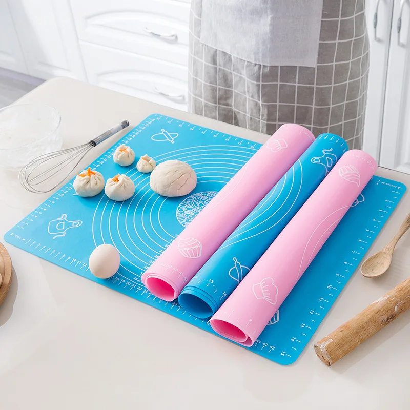 

High quality Silicone Baking Mat Sheet With Scale Non Stick Kneading Dough Pad Baking Pastry Rolling Mat Bakeware Liners