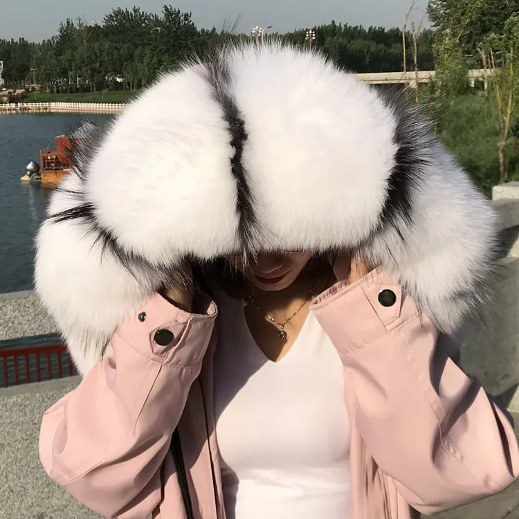 Зимняя Новинка, воротник из лисьего меха, модный Удобный шарф из меха, цвет, большой меховой воротник, пальто, воротник для мужчин и женщин, шаль