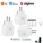 Умная вилка ZigBee для ЕС, Wi-Fi, 15 А, 110-250 В, адаптер, беспроводной пульт дистанционного управления, голосовое управление, монитор питания, таймер, розетка для Google Home