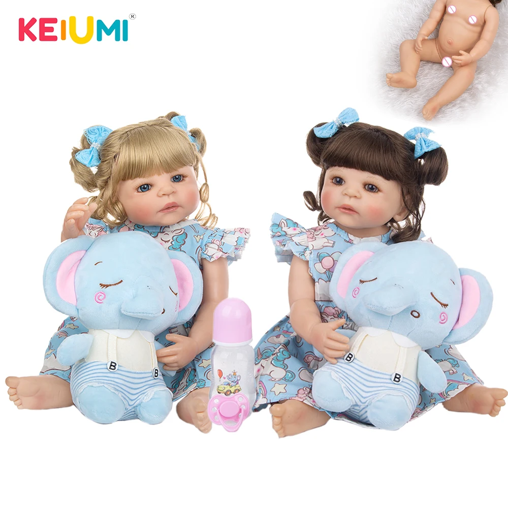 KEIUM 55 см Силиконовые всего тела Reborn Детские куклы Реалистичная Boneca живой Bebe для