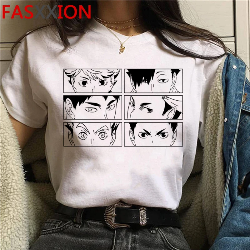 

Haikyuu clothes men harajuku white t shirt ulzzang grunge graphic tees top tees white t shirt streetwear