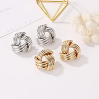 exaggerated geometric cross metal pattern earrings fashion creative earrings