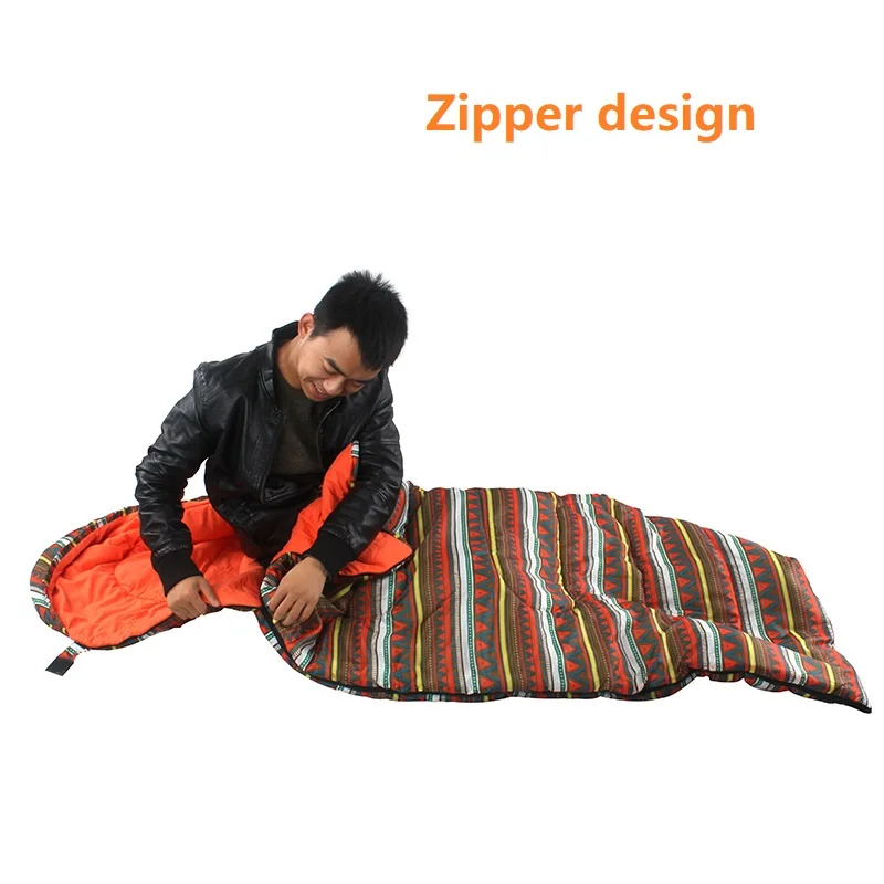 Спальный мешок для кемпинга расширенный путешествий обеды конверта с шапочкой