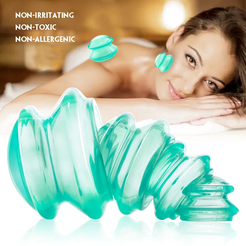 

1/4 pcs Silicone Massage Cups Anticellulite relieve fatigue Cups Set Vacuum Cup Set Anti Cellulite Weight Loss Cupping Apparatus
