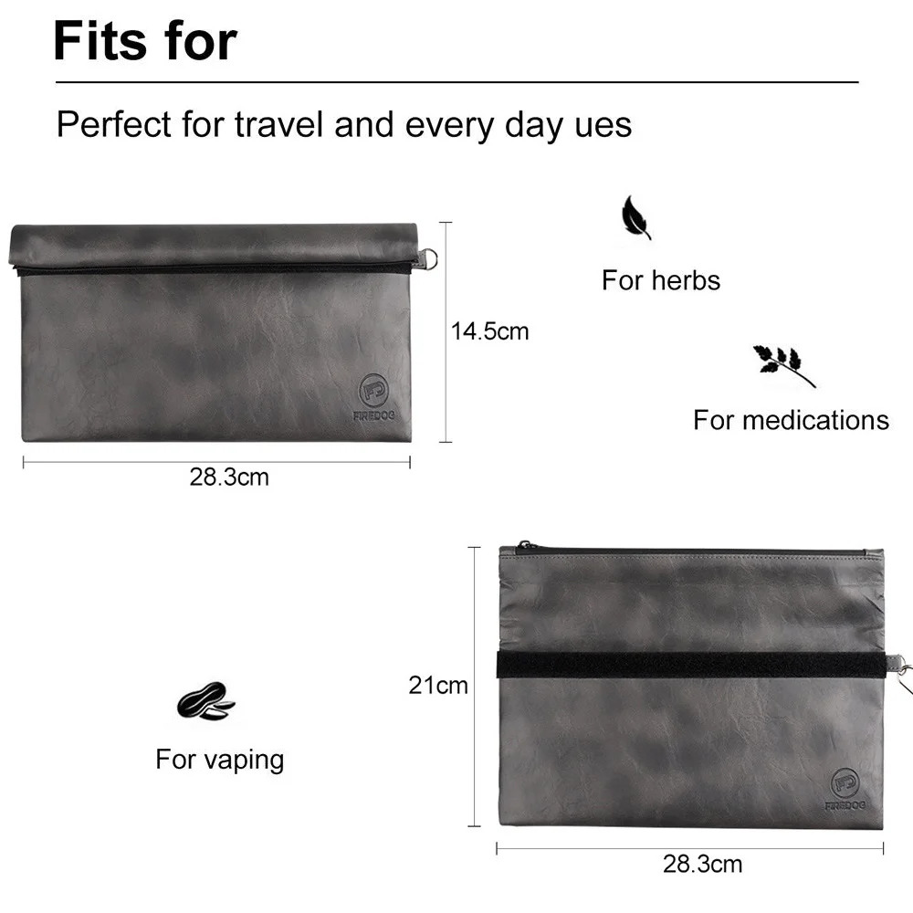Сумка для хранения с застежкой-молнией и липучкой 11x9 &quotМаленькая кожаная сумка
