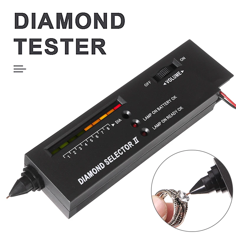 Probador de diamante Selector de piedras preciosas, indicador LED, herramienta de joyería, prueba de joyería, Kit de herramientas de pluma