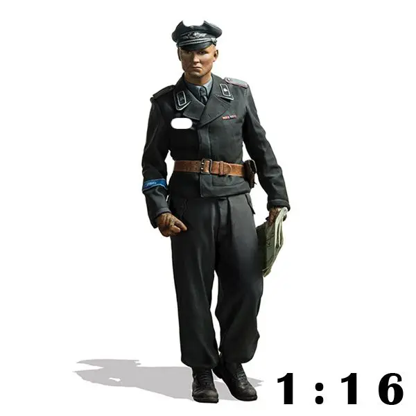 

1 / 16 смолы фигурка солдатика модель бронированный подпоручика Германа руки на белой модели Второй мировой войны Военный