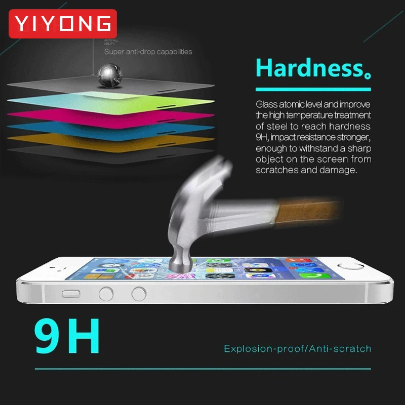 Стекло YIYONG 2.9D для iphone 5s закаленное стекло Защита экрана se Защитная пленка 5 5se|glass
