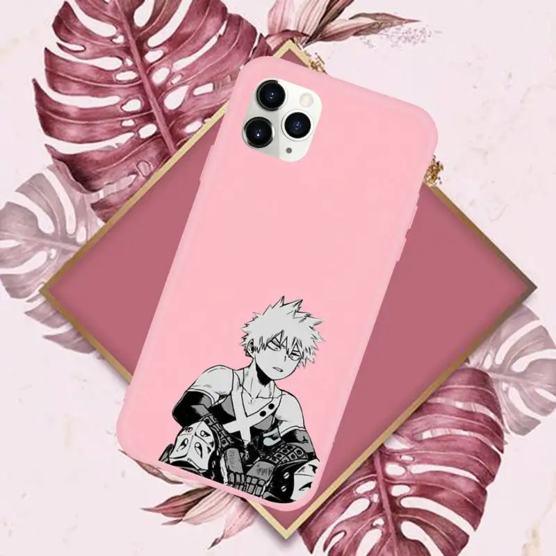

My Hero Academia Phone Case Candy Color for iPhone 11 12 mini pro XS MAX 8 7 6 6S Plus X SE 2020 XR