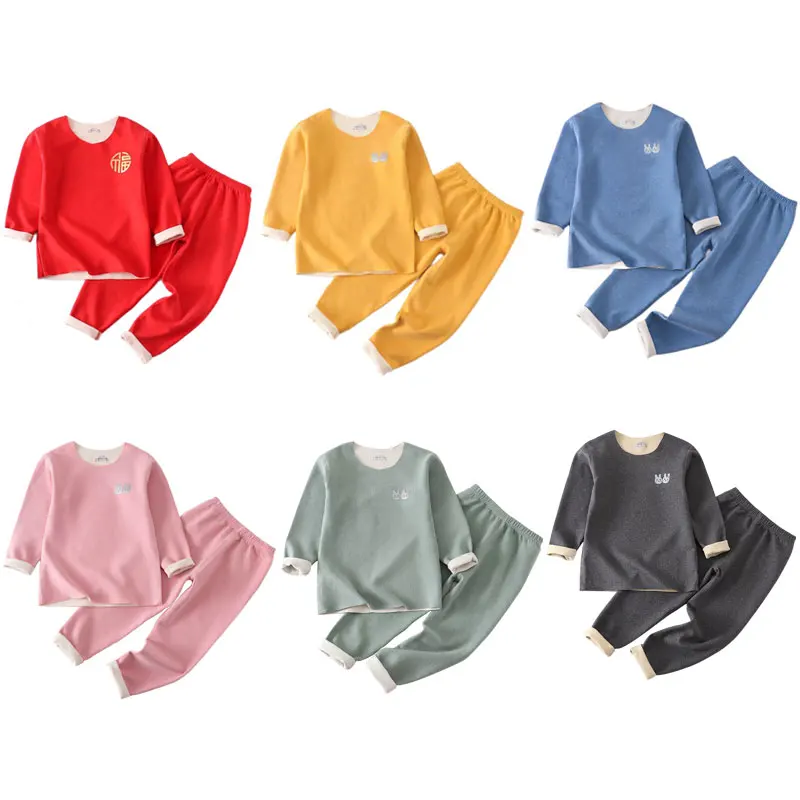 

Children's Seamless Thermal Underwear Set Kids Pyjamas Boys Girls Sleepwear Winter Autumn Teens Nightwear New Big Boys Home Suit