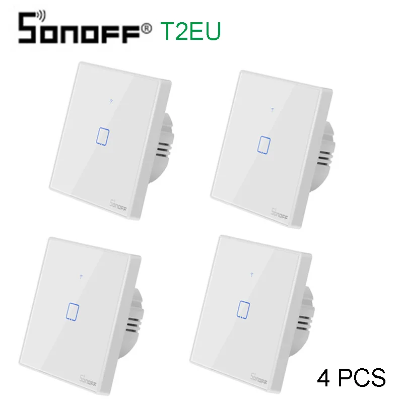Переключатель Itead Sonoff T2EU 86 с дистанционным управлением серия 1/2/3 gang TX 433 МГц RF Wi Fi